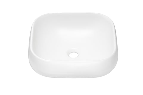 Aufsatzwaschbecken Nikea 45 × 40 cm – Weiß, matt, eckig – Ansicht 3