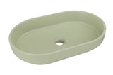 Aufsatzwaschbecken Riva II 55 × 35 cm – Grün, matt, oval – Olivgrün