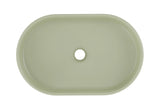 Aufsatzwaschbecken Riva II 55 × 35 cm – Grün, matt, oval – Olivgrün – Ansicht 2