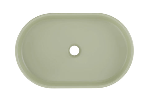 Aufsatzwaschbecken Riva II 55 × 35 cm – Grün, matt, oval – Olivgrün – Ansicht 2