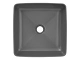 Aufsatzwaschbecken Slima 37 × 37 cm – Grau matt, quadratisch – Ansicht 3