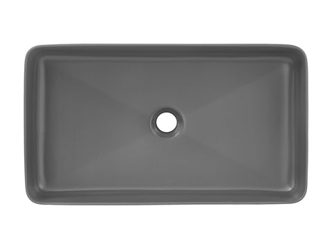 Aufsatzwaschbecken Slima 61 × 34 cm – Grau matt, eckig – Ansicht 3