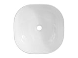 Aufsatzwaschbecken Smila 41 × 41 cm – Weiß, glänzend, quadratisch – Ansicht 3