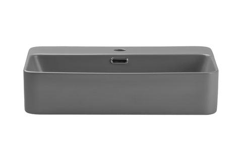 Aufsatzwaschbecken Trusta 55 × 38 cm – Hellgrau, matt, eckig – Ansicht 2