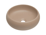 Aufsatzwaschbecken Wika 36 × 36 cm – Cappuccino matt, rund