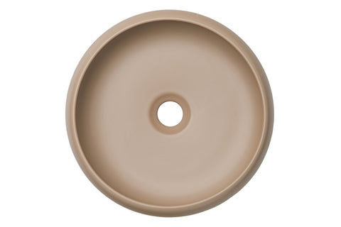 Aufsatzwaschbecken Wika 36 × 36 cm – Cappuccino matt, rund – Ansicht 3