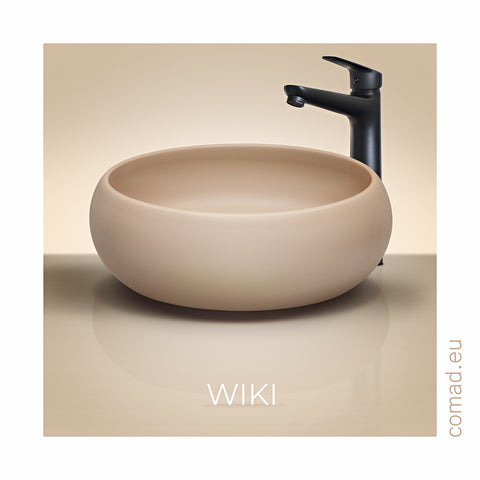 Aufsatzwaschbecken Wika 36 × 36 cm – Cappuccino matt, rund – Ansicht 7
