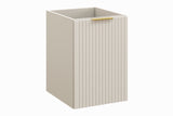 Badmöbel-Set Ardena Kaschmir 100 cm – Badezimmer-Hängeschrank Ardena Kaschmir matt 40 × 57 × 46 cm mit Wäschekorb