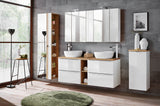 Badezimmer-Hängeschrank Caprena Weiß Hochglanz 35 × 80 × 35 cm mit 1 Tür – Ansicht 4