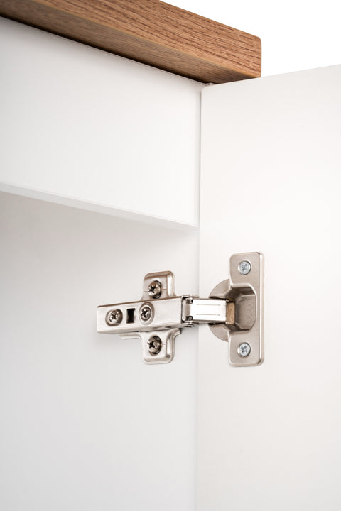 Badezimmer-Hängeschrank Novira Weiß matt 30 × 57 × 39 cm mit 1 Tür – Ansicht 4