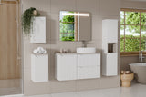 Badezimmer-Hängeschrank Novira Weiß matt 30 × 57 × 39 cm mit 1 Tür – Ansicht 7
