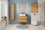 Badezimmer-Halbhochschrank Terrana Cremona Eiche 30 × 80 × 18,5 cm mit 1 Tür – Ansicht 7