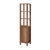 Badezimmer-Hochschrank Clarvo Roman Eiche 40 × 186 × 35 cm mit 1 Tür