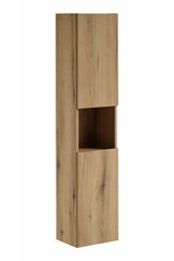 Badezimmer-Hochschrank Novira Coast Evoke Eiche 30 × 140 × 25 cm mit 2 Türen – ohne Griffe