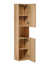 Badezimmer-Hochschrank Novira Coast Evoke Eiche 30 × 140 × 25 cm mit 2 Türen – ohne Griffe – Ansicht 3