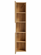 Badezimmer-Hochschrank Novira Coast Evoke Eiche 30 × 140 × 25 cm mit 2 Türen – ohne Griffe – Ansicht 8