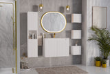 Badezimmer-Hochschrank Novira Weiß matt 30 × 140 × 25 cm mit 2 Türen – Ansicht 5
