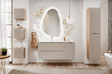 Badezimmer-Hochschrank Oceana Beige 35 × 170 × 33 cm mit 2 Türen – Ansicht 3