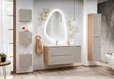 Badezimmer-Hochschrank Oceana Beige 35 × 170 × 33 cm mit 2 Türen – Ansicht 4