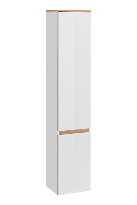 Badezimmer-Hochschrank Platora Weiß 35 × 176 × 30 cm mit 2 Türen – Ansicht 3