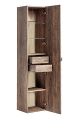 Badezimmer-Hochschrank Santora Santa Fe Vintage Eiche 35 × 160 × 33 cm mit 1 Tür und 2 Schubladen – Ansicht 3