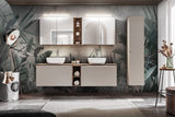 Badezimmer-Hochschrank Santora Silikongrau 35 × 160 × 33 cm mit 1 Tür und 2 Schubladen – Ansicht 3