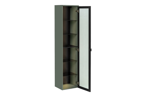 Badezimmer-Hochschrank Sombrela Glas 40 × 172 × 35 cm mit 1 Tür, mit LED-Beleuchtung – Ansicht 3