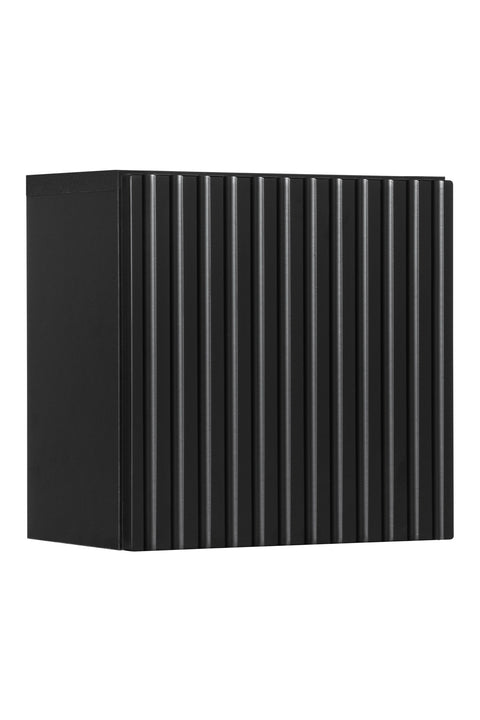 Badezimmer-Oberschrank Novira Schwarz matt 30 × 30 × 18,9 cm mit 1 Tür