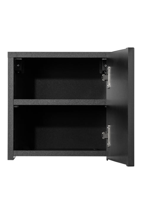 Badezimmer-Oberschrank Novira Schwarz matt 30 × 30 × 18,9 cm mit 1 Tür – Ansicht 7