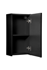 Badezimmer-Oberschrank Novira Schwarz matt 30 × 57 × 18,9 cm mit 1 Tür – Ansicht 3