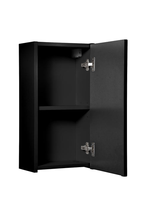 Badezimmer-Oberschrank Novira Schwarz matt 30 × 57 × 18,9 cm mit 1 Tür – Ansicht 3