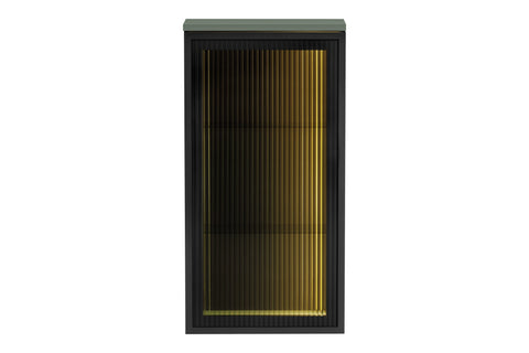 Badezimmer-Oberschrank Sombrela Glas 40 × 78 × 19 cm mit 1 Tür, mit LED-Beleuchtung – Ansicht 2