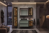 Badezimmer-Oberschrank Sombrela Glas 40 × 78 × 19 cm mit 1 Tür, mit LED-Beleuchtung – Ansicht 8