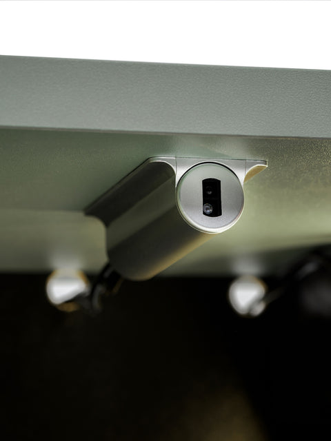 Badezimmer-Oberschrank Sombrela Schilfgrün 40 × 78 × 19 cm mit 1 Tür, mit LED-Beleuchtung – Ansicht 8