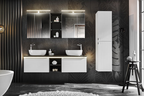 Badezimmer-Wandschrank offen Leonis Sherman Eiche 30 × 65 × 14,8 cm – Ansicht 4