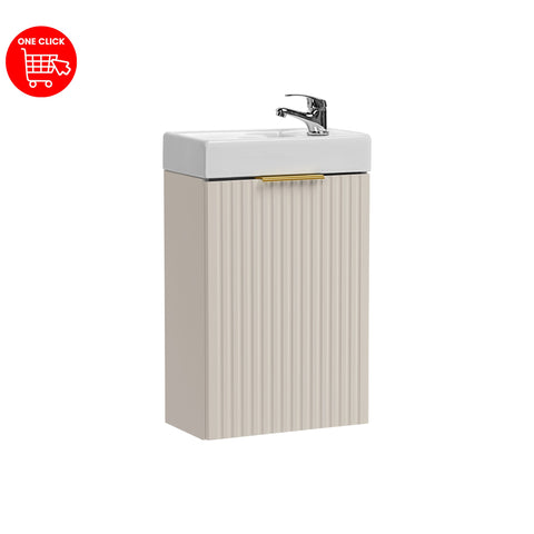 Badmöbel-Set Ardena Kaschmir 40 cm – Waschbecken + Waschbeckenunterschrank – Ansicht 2