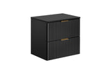 Badmöbel-Set Ardena Schwarz 60 cm – Waschbeckenunterschrank + Waschtischplatte
