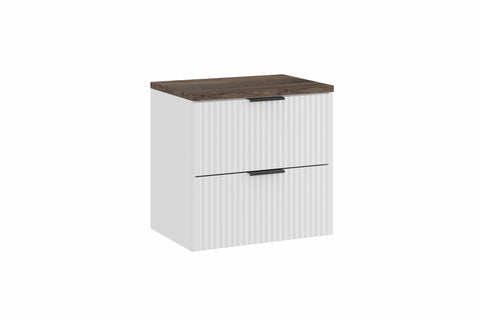 Badmöbel-Set Ardena Weiß 60 cm – Waschbeckenunterschrank + Waschtischplatte