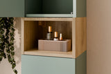 Badmöbel-Set Asteya Grün 30 cm – Regal + Hochschrank – Ansicht 4