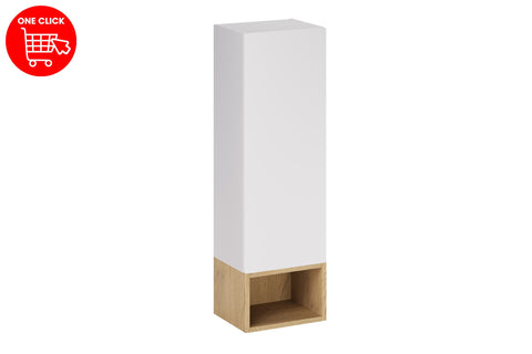 Badmöbel-Set Asteya Weiß 30 cm – Regal + Hochschrank – Ansicht 3