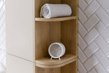 Badmöbel-Set Asteya Weiß 45 cm – Regal + Hochschrank – Ansicht 4