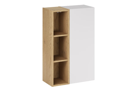 Badmöbel-Set Asteya Weiß 50 cm – Regal + Hochschrank – Ansicht 2