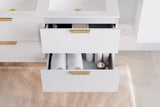Badmöbel-Set Asteya Weiß 80 cm – Waschtischplatte + Waschbeckenunterschrank – Ansicht 6