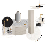 Badmöbel-Set Dalvira Kaschmir 120 cm – Waschtischplatte + 2 × Waschbeckenunterschrank – Ansicht 3
