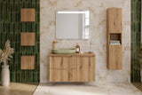 Badmöbel-Set Novira Coast Evoke Eiche 40 cm – Waschtischplatte + Hängeschrank