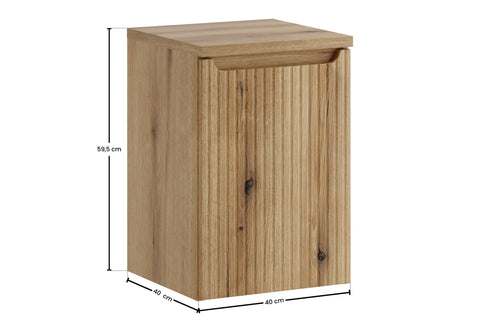 Badmöbel-Set Novira Coast Evoke Eiche 40 cm – Waschtischplatte + Hängeschrank – Ansicht 6