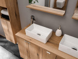 Badmöbel-Set Novira Coast Evoke Eiche 50 cm – Waschtischplatte + Waschbecken + Waschbeckenunterschrank – Ansicht 6