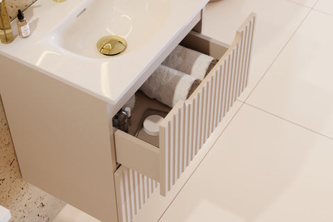 Badmöbel-Set Novira Denimblau 60 cm – Waschbecken + Waschbeckenunterschrank – Ansicht 4