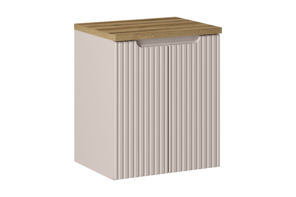 Badmöbel-Set Novira Kaschmir 50 cm – Waschtischplatte + Waschbeckenunterschrank