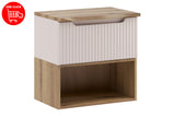 Badmöbel-Set Novira Kaschmir 60 cm – Waschtischplatte + Waschbeckenunterschrank + Regal – Ansicht 3